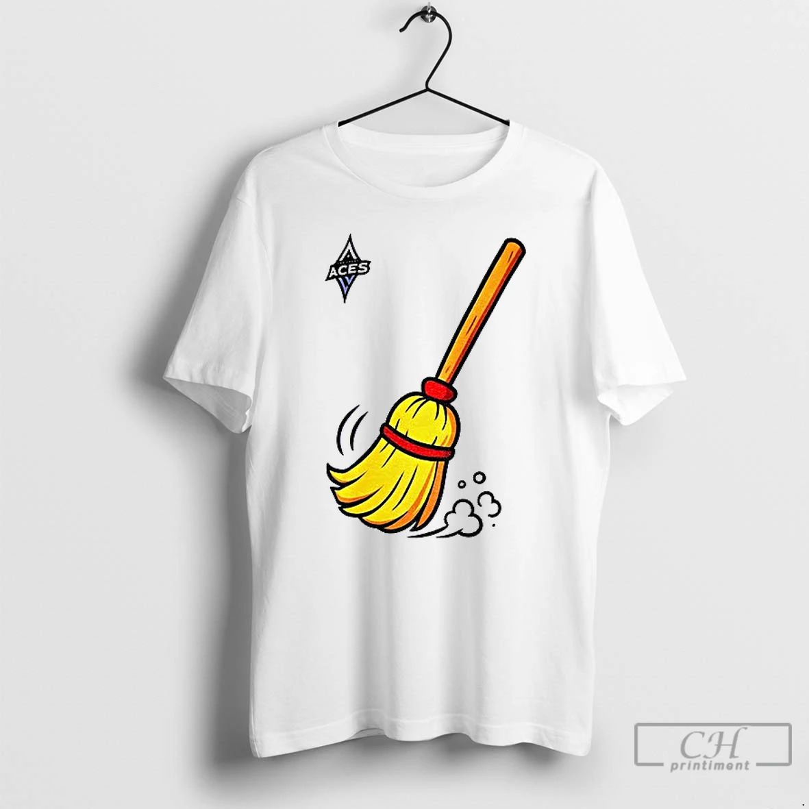 Classic Las Vegas Aces Broom Sweep T Shirts