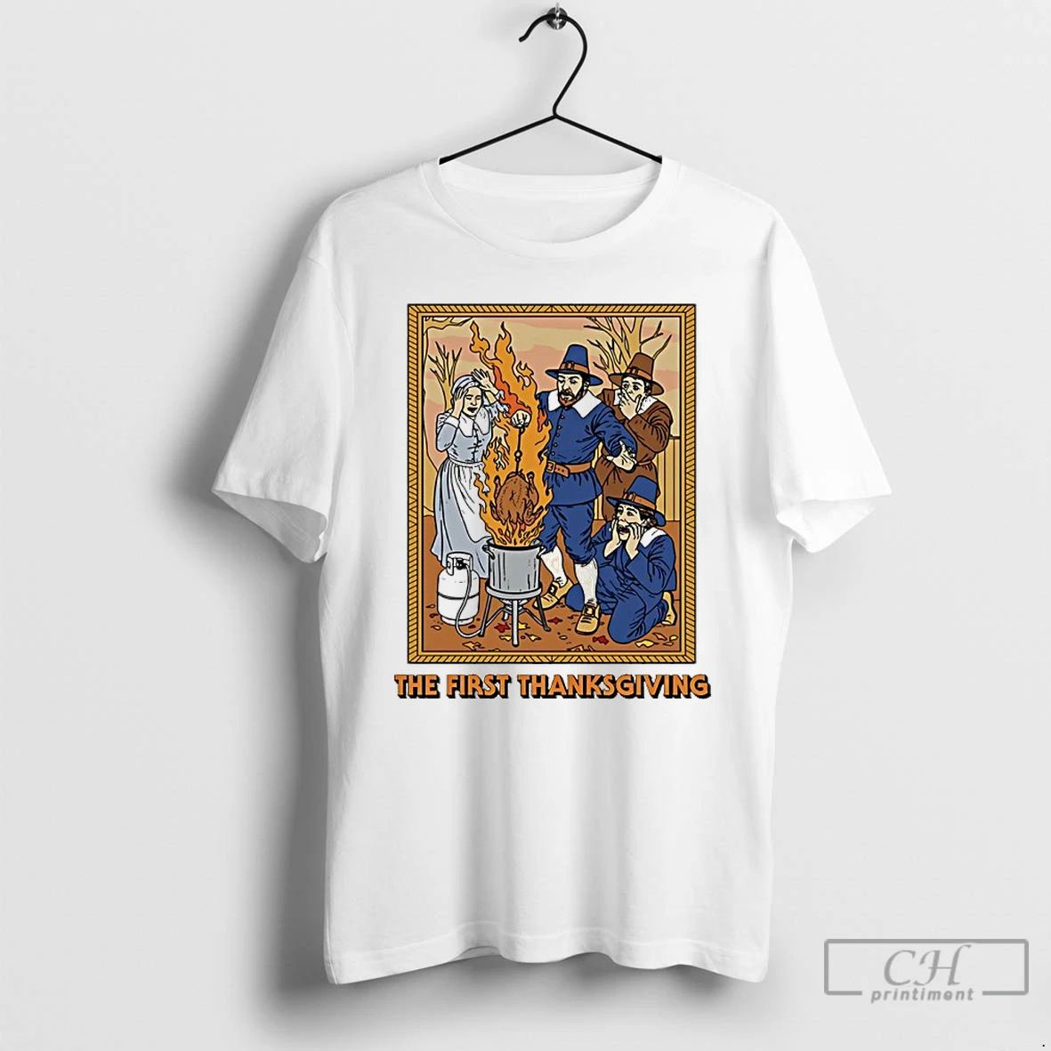 Classic The First Thanksgiving Graphic Art T Shirts