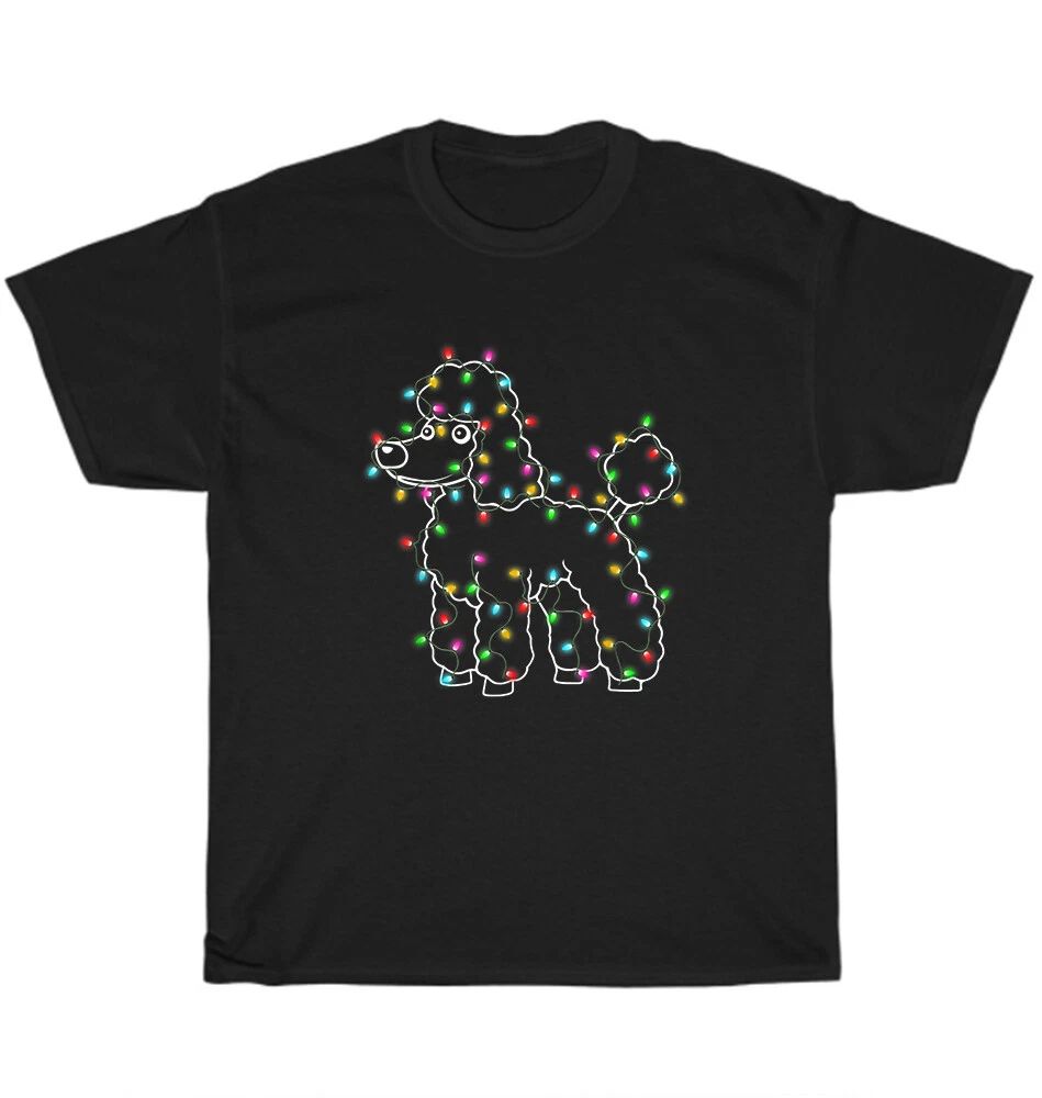 Poodle Dogs Tree Christmas Xmas Pet Animal Dog Lover T-Shirt Unisex Tee Gift NEW