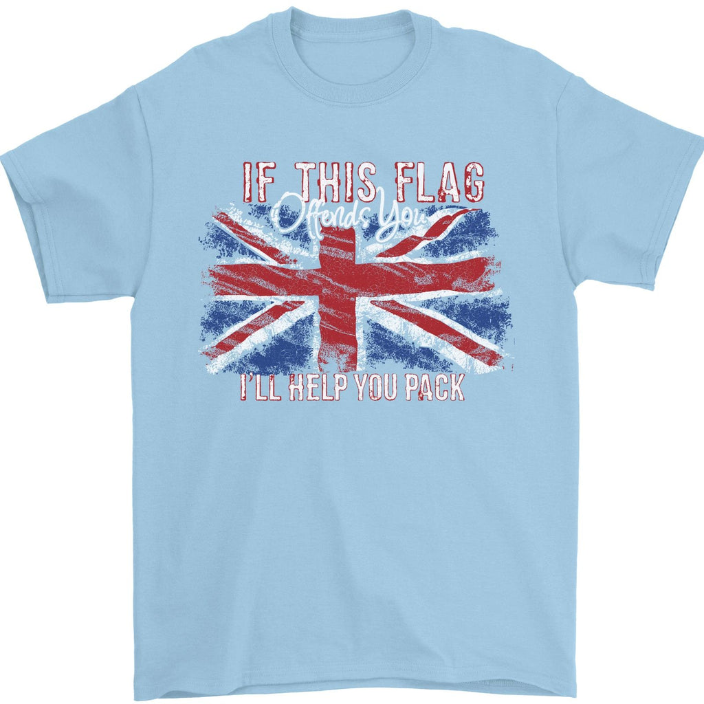 If This Flag Offends You Union Jack Britain Mens T-Shirt 100% Cotton