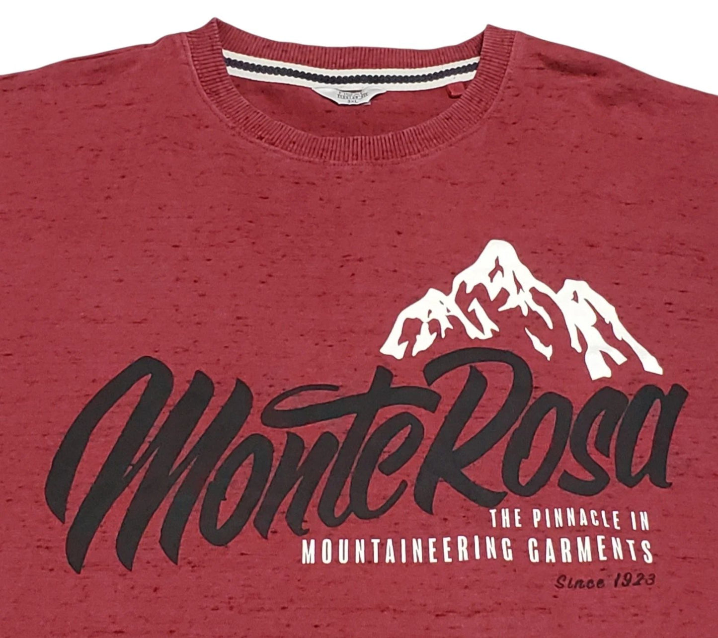 Monte Rosa Mountaineering T-Shirt Men's 3XL Red Speckled Short Sleeve Hiking