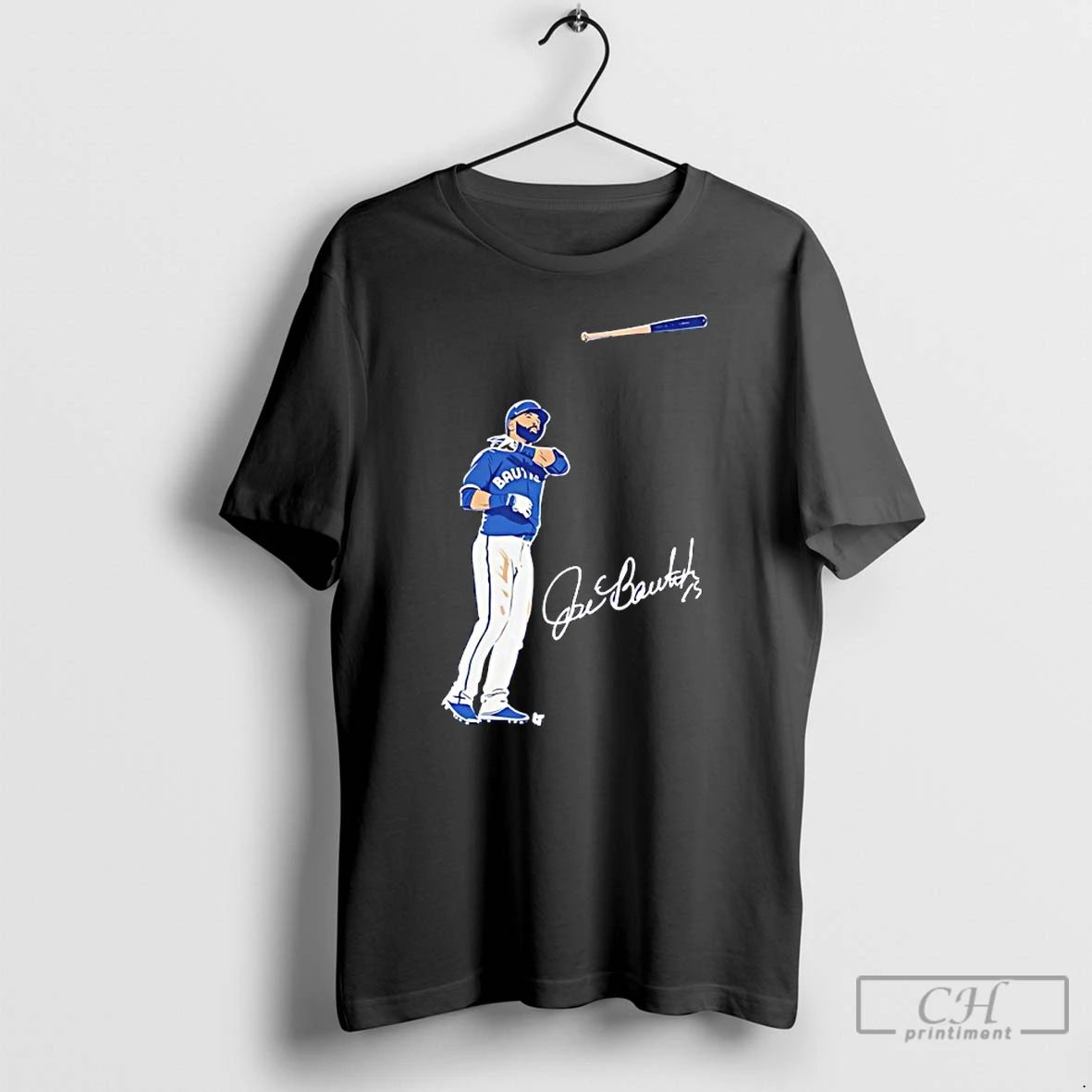 Premium Jose Bautista The Bat Flip Toronto Blue Jays Autographed T Shirts