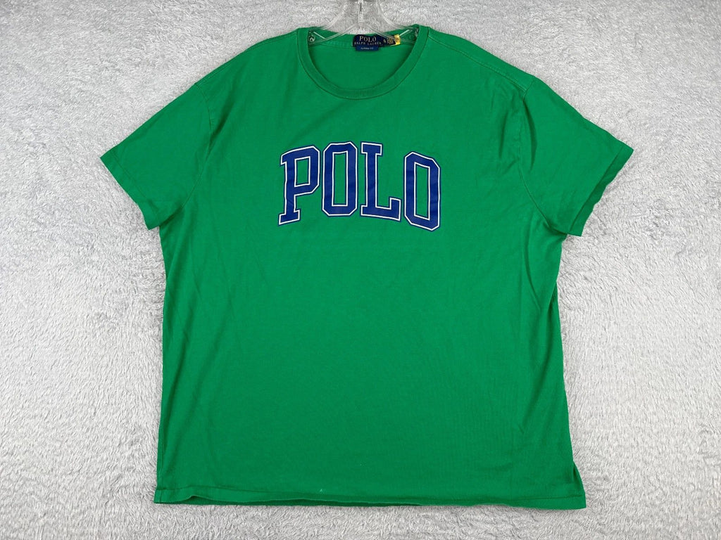 Polo Ralph Lauren Shirt Adult Extra Large Green Short Sleeve Crew Neck Cotton