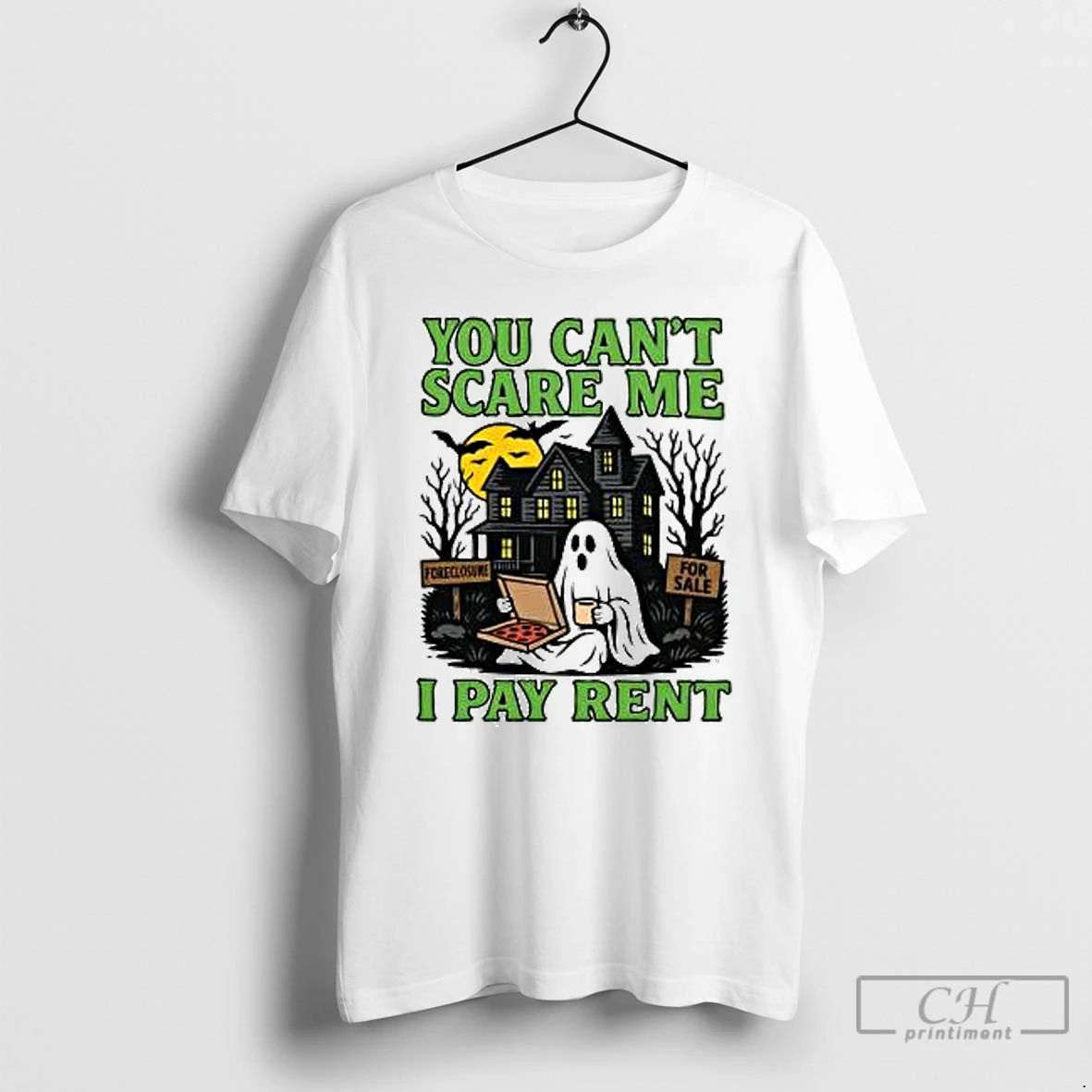 Classic You Cant Scare Me I Pay Rent Ghost Halloween T Shirts