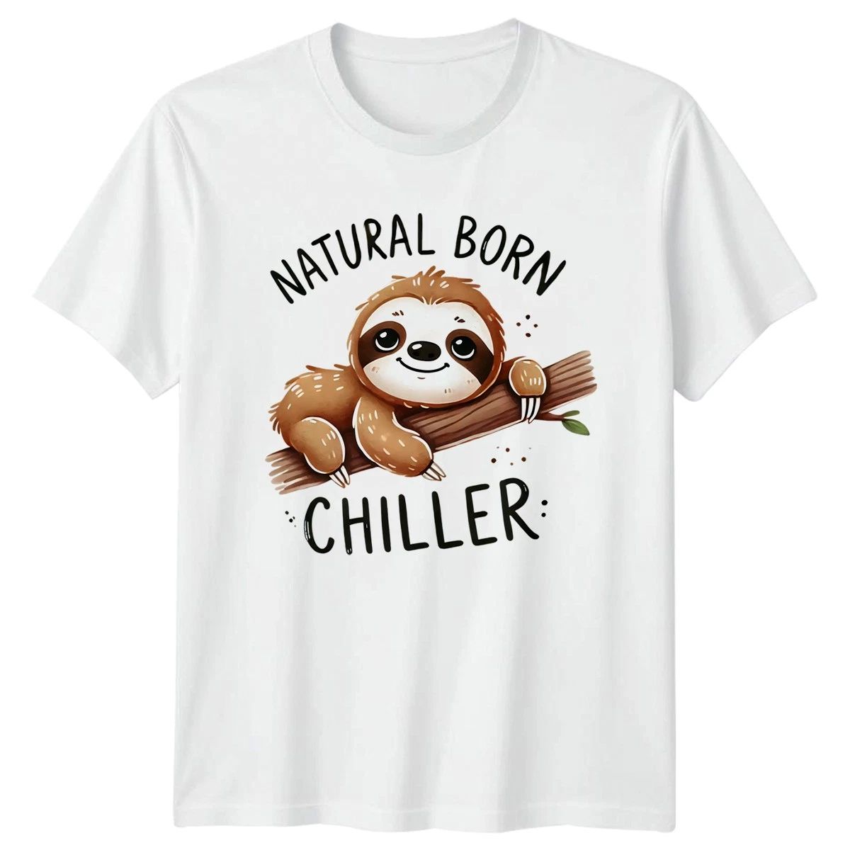 Natural Born Chiller T-Shirt Sloth Animals Birthday Gift For Him And Her