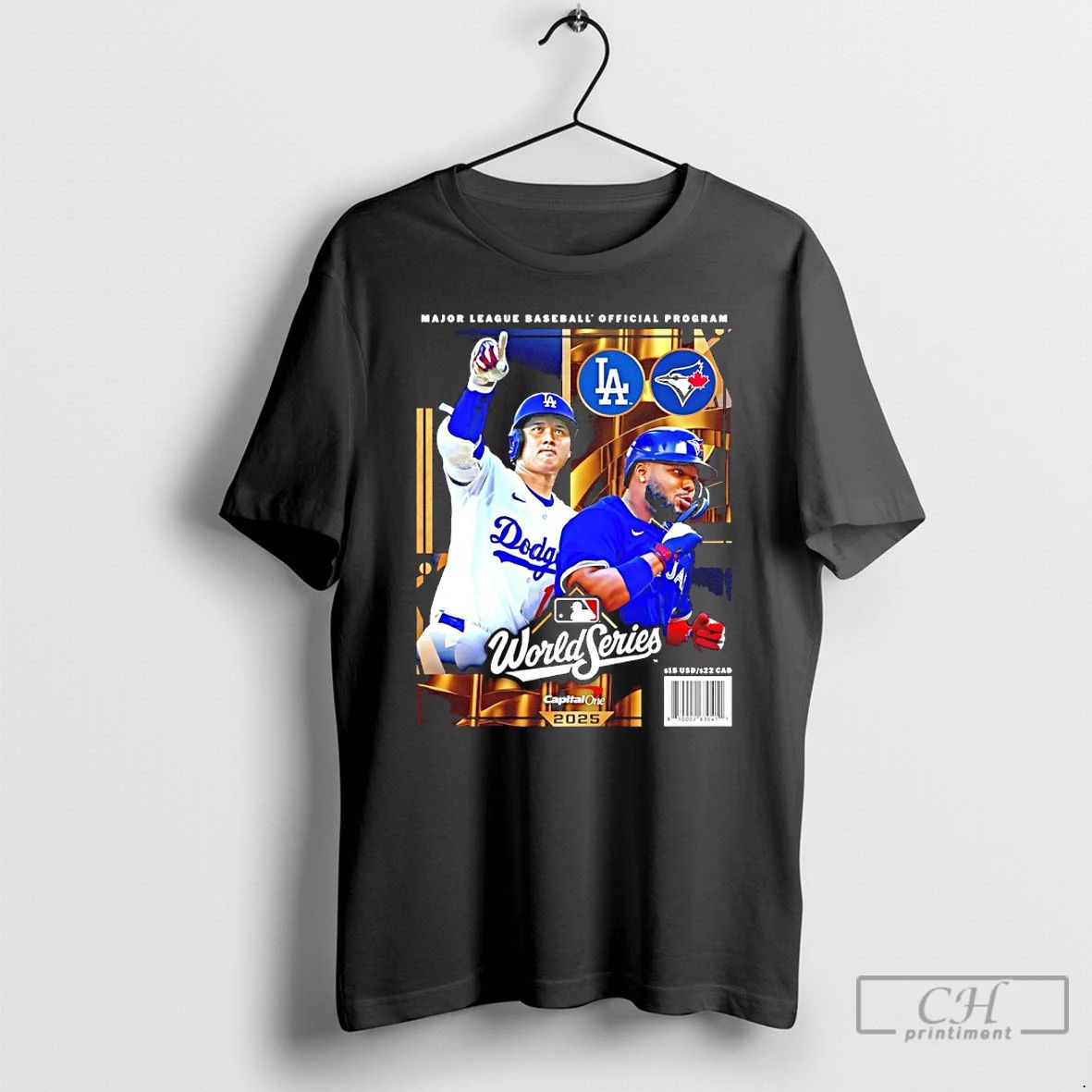 Classic Dodgers Vs Blue Jays 2025 Mlb World Series Matchup T Shirts