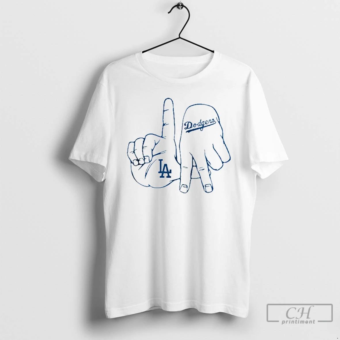 Premium La Dodgers Hand Sign T Shirts