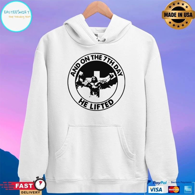 And On The 7th Day He Lifted Jesus Logo T-shirt