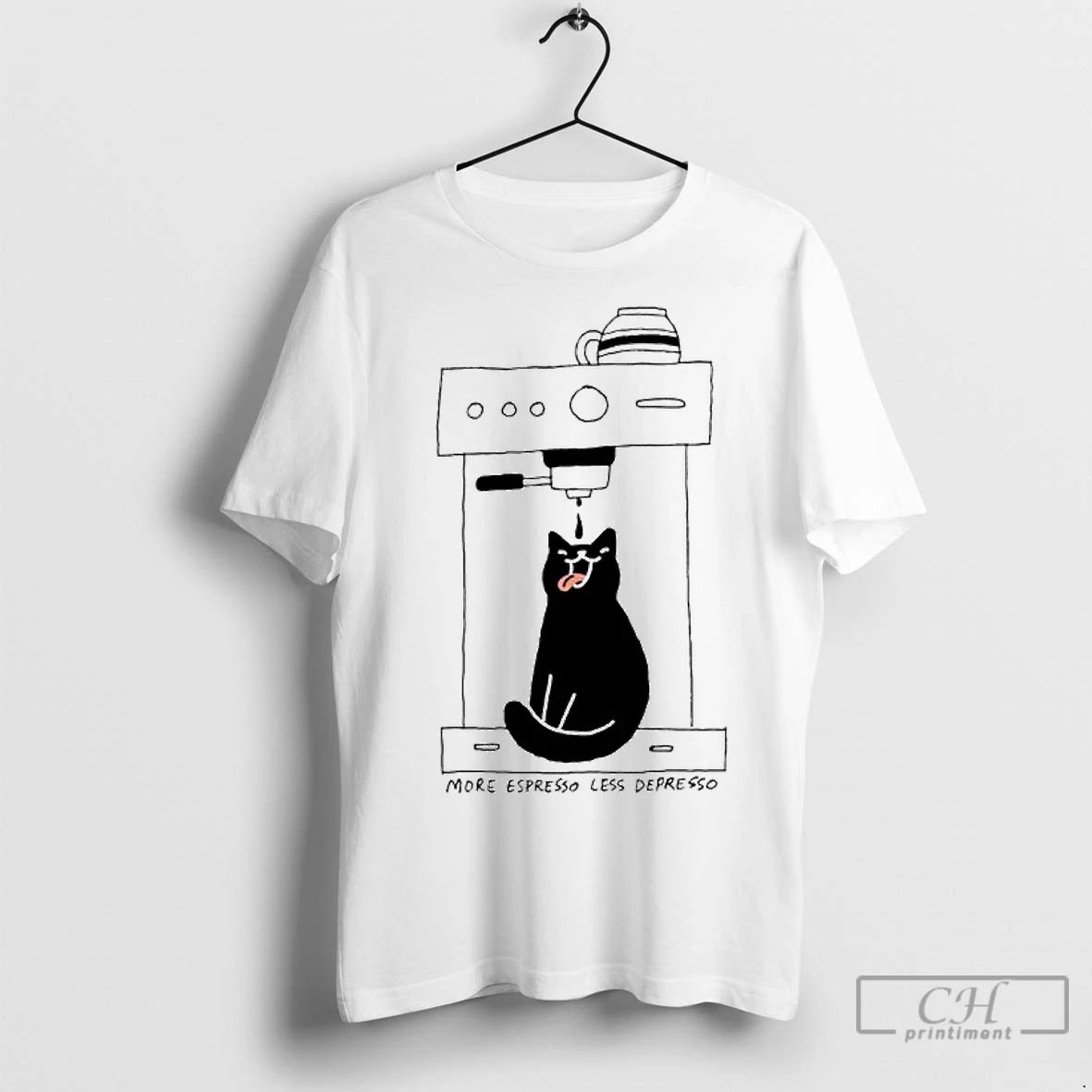 Classic Coffee Cat More Espresso Less Depresso Ornaments