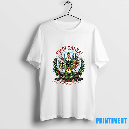 Buddy The Elf Omg Santa I Know Him Merry Christmas Tshirts Sweater