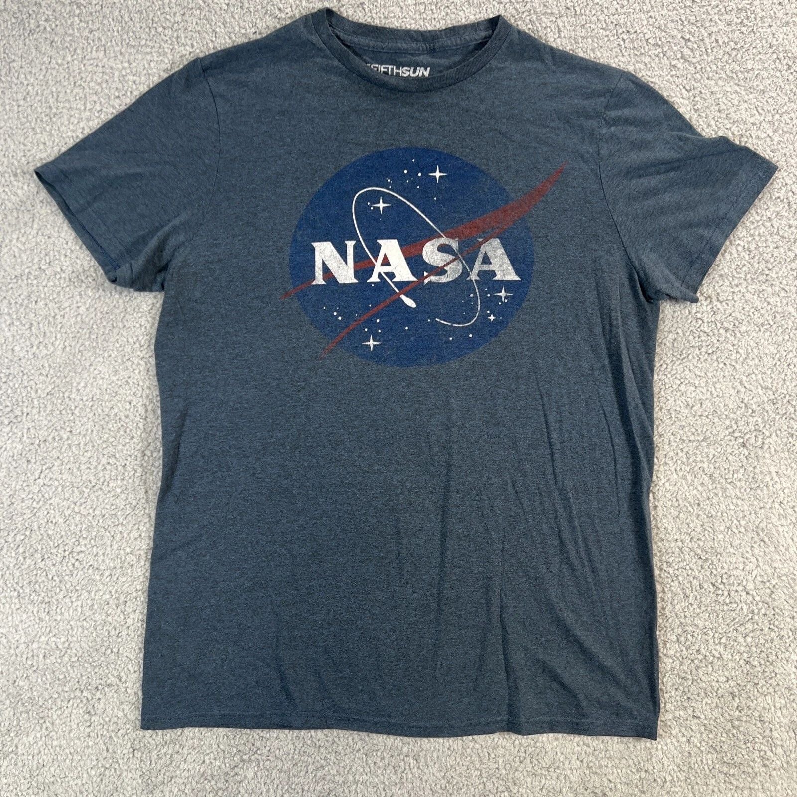 Fifthsun NASA T-Shirt Mens Medium Short Sleeve Blue Tee Space