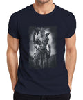 Viking Warrior Raven Odin Norse Mythology Moon Runes Grunge Men's T-Shirt