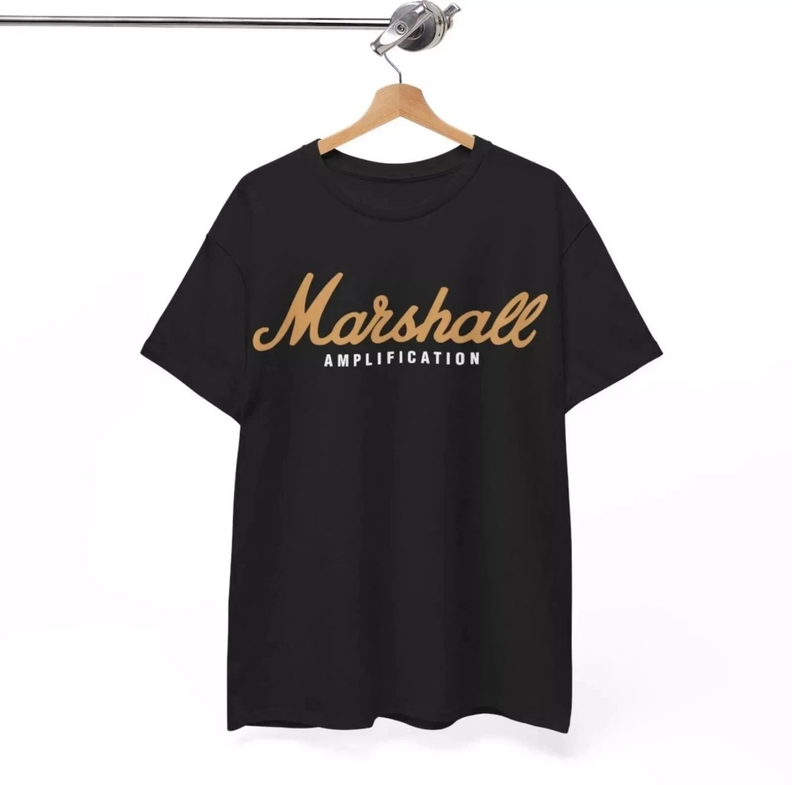 New Marshall Amplification Amplifier Logo T-Shirt Black S-3XL Q9028