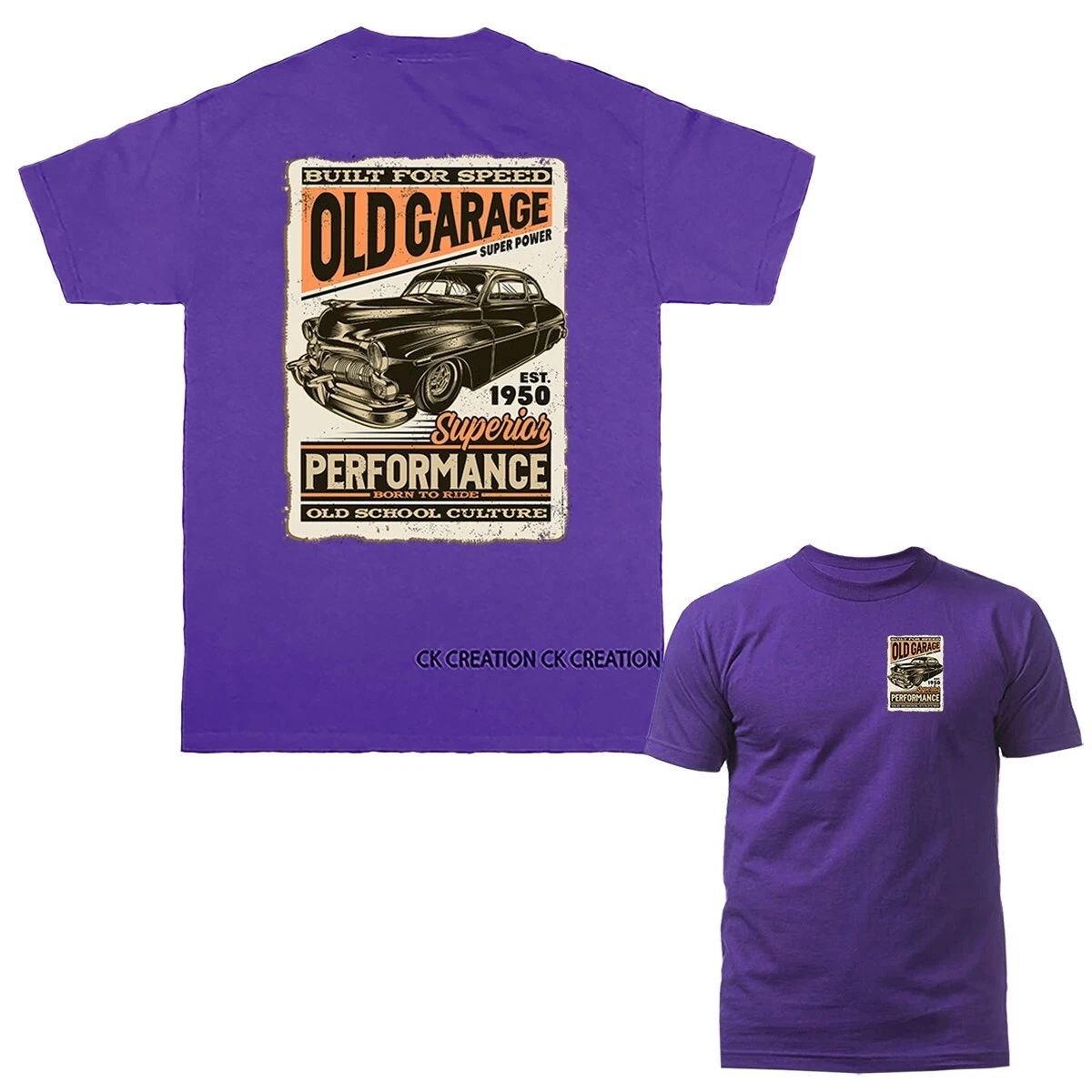 Old School Grage Hot Rod Custom Classic Vintage Car Automobile Graphic T-shirt