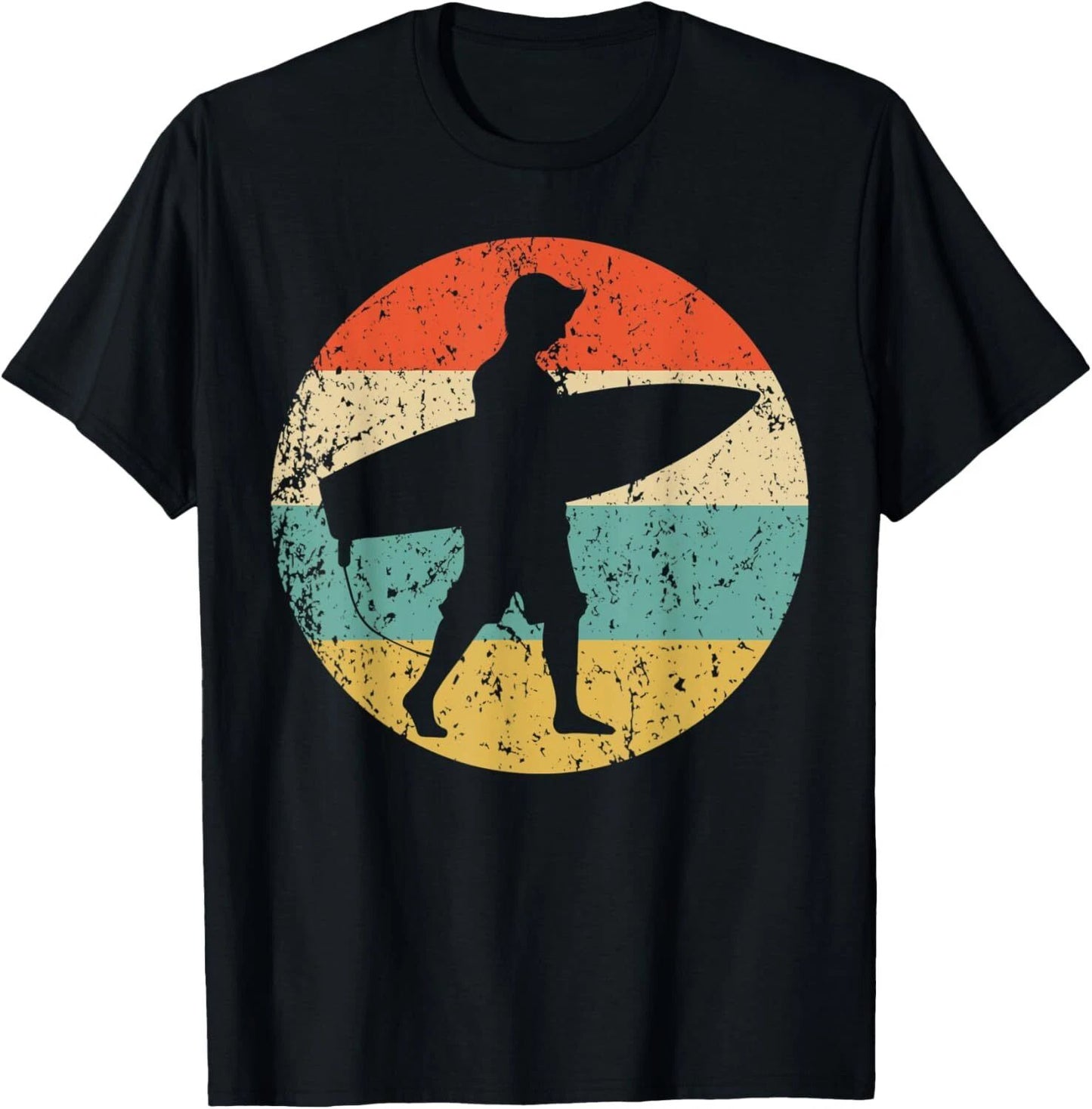 Surfer Silhouette Retro Surfing T-Shirt Hoodie