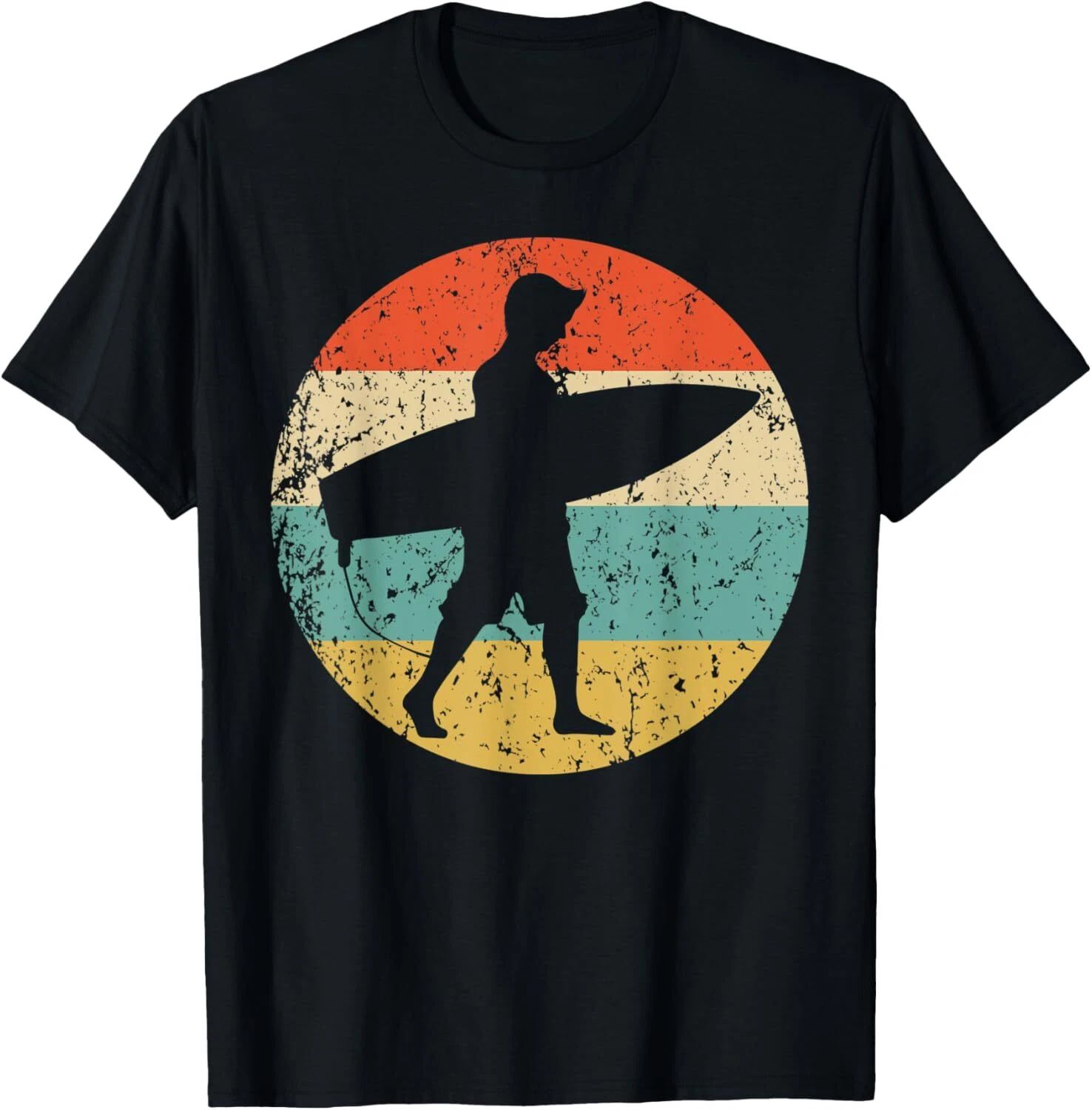 Surfer Silhouette Retro Surfing T-Shirt Hoodie