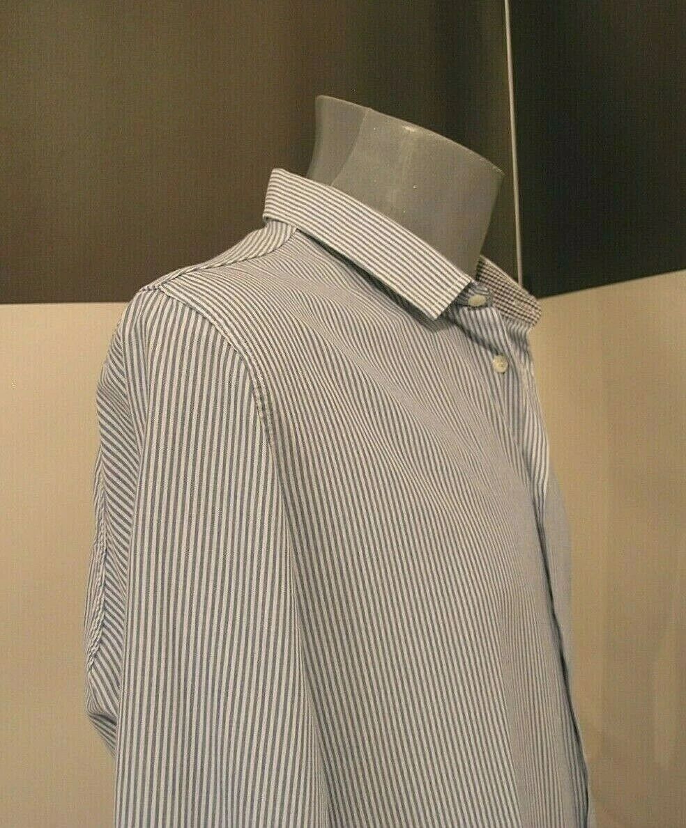 THE END FLORENCE "trendy" men shirt mod.ONLY 100% line cotton VICHY insert XLslim
