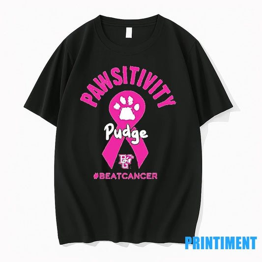 Pawsitivity Pudge The Cat Breast Cancer Awareness Tshirts Sweater