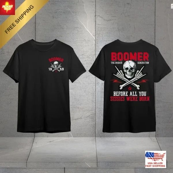 Generation X Boomer Shirt Custom Year T-Shirt Boomer Badass Generation Tee