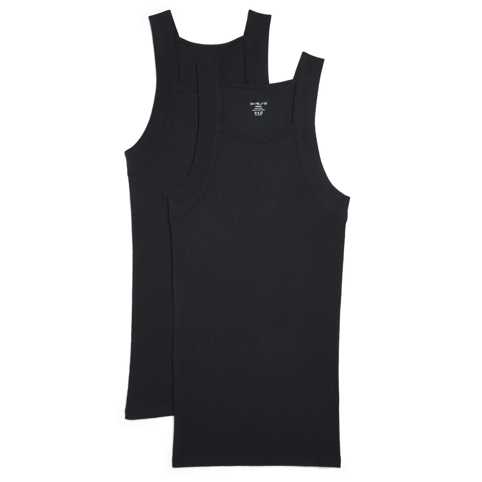 Men's Cotton Comfort Square Cut Tank Multi Pack