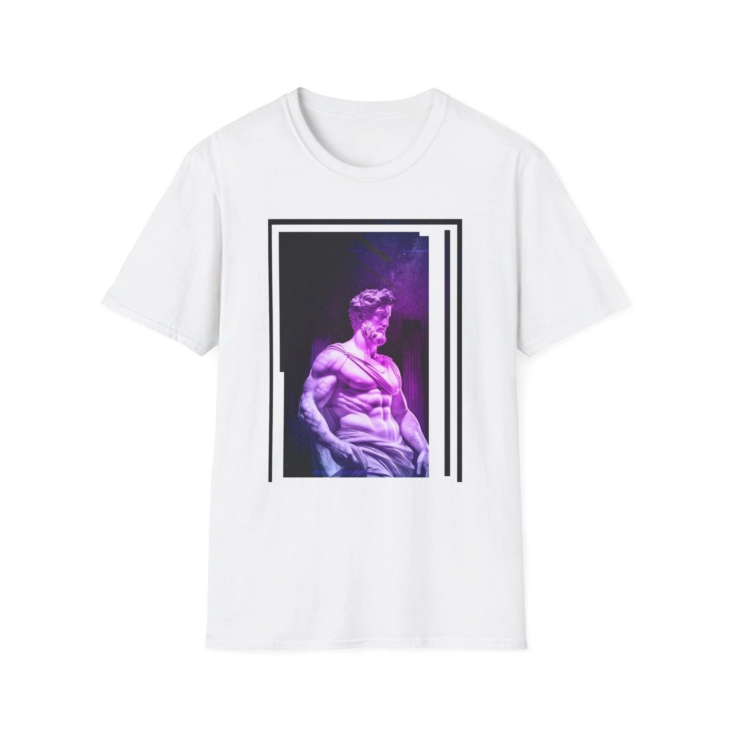 Astrological Space Statue Shirt - Unisex Softstyle Tee for Art Enthusiasts