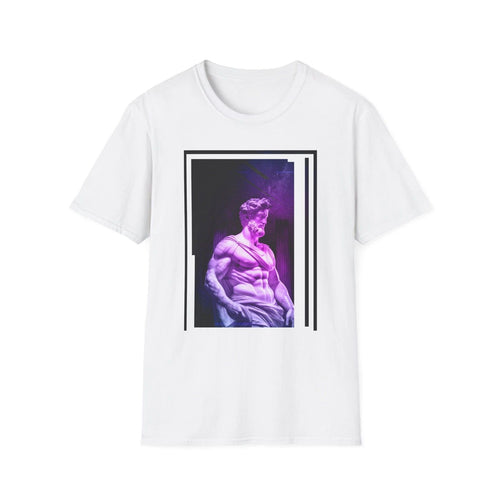 Astrological Space Statue Shirt - Unisex Softstyle Tee for Art Enthusiasts