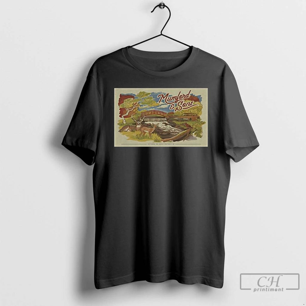 Classic Mumford Sons October 20 2025 In Detroit Mi Tour Long Sleve T Shirts