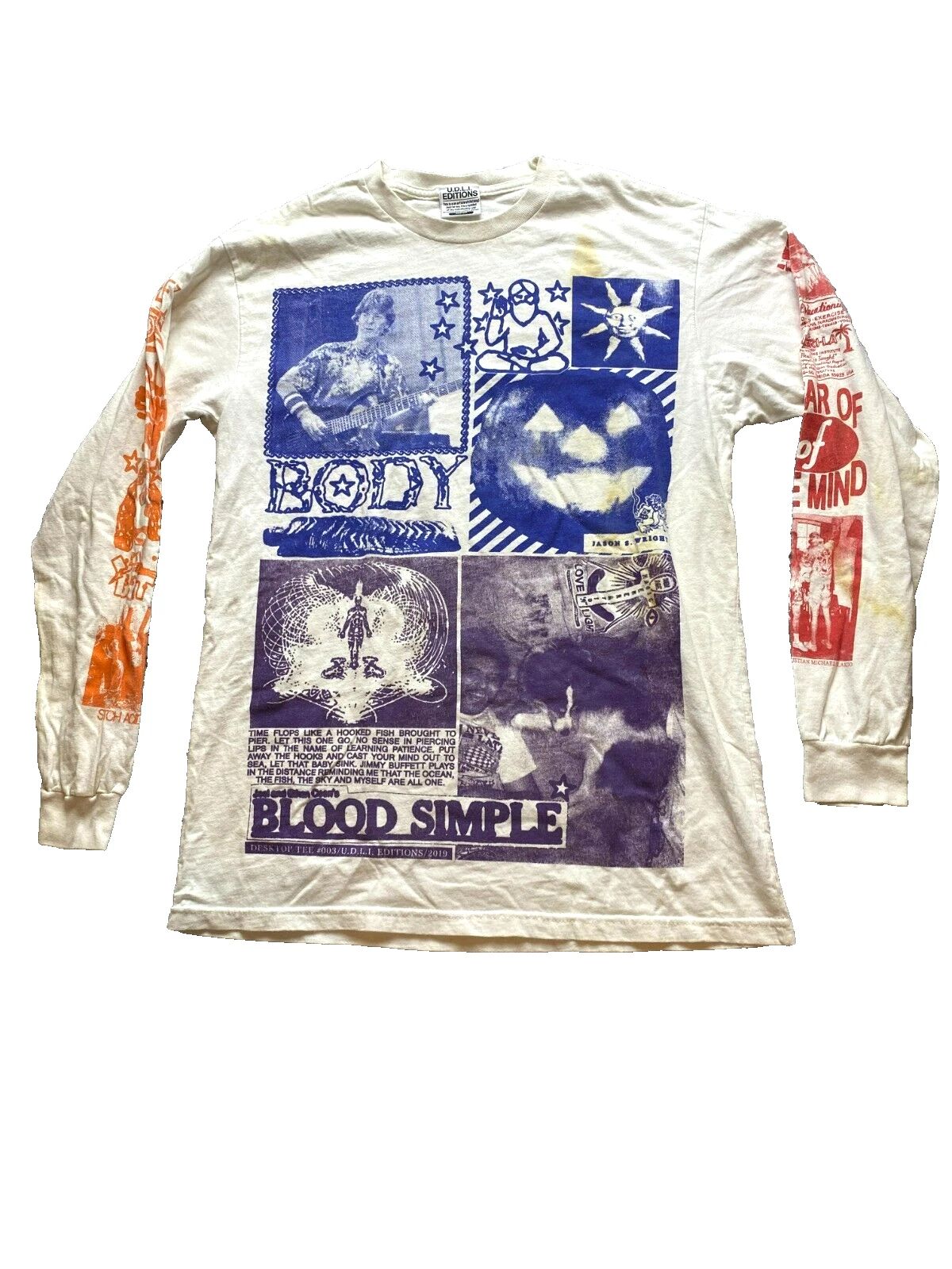 UDLI Editions Shirt Adult Medium White The Desktop Body Blood Simple 2019 Mens