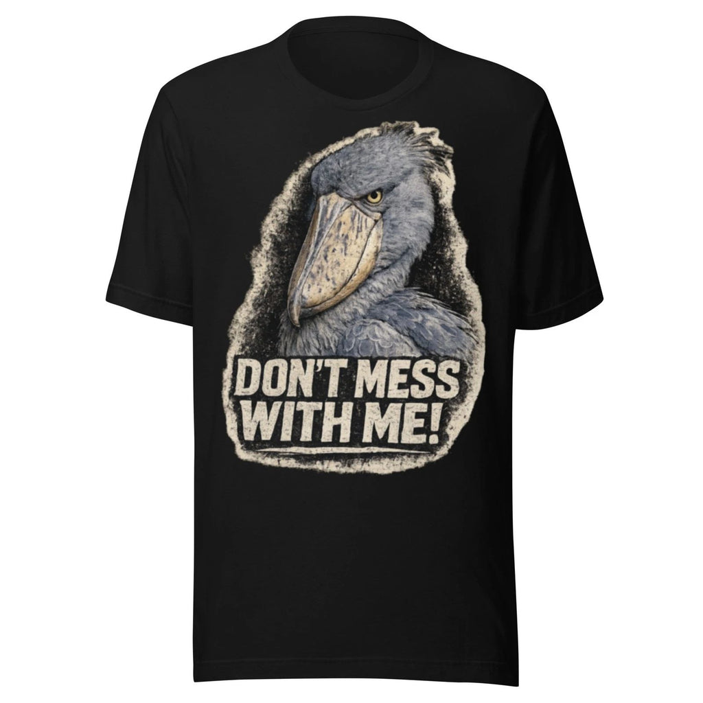 Shoebill Stork Graphic Tee – Intense Bird Illustration, 100% Cotton T-Shirt