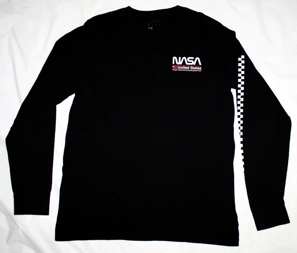 Rebels & Nomads NASA Long Sleeve Crew Neck Graphic T-Shirt-Size Medium