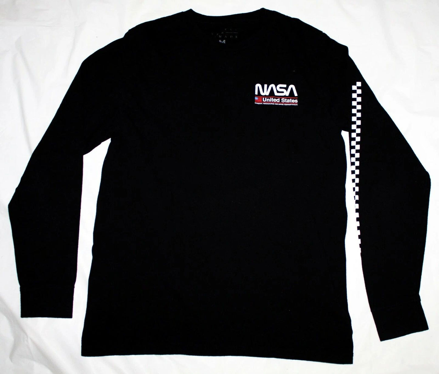 Rebels & Nomads NASA Long Sleeve Crew Neck Graphic T-Shirt-Size Medium