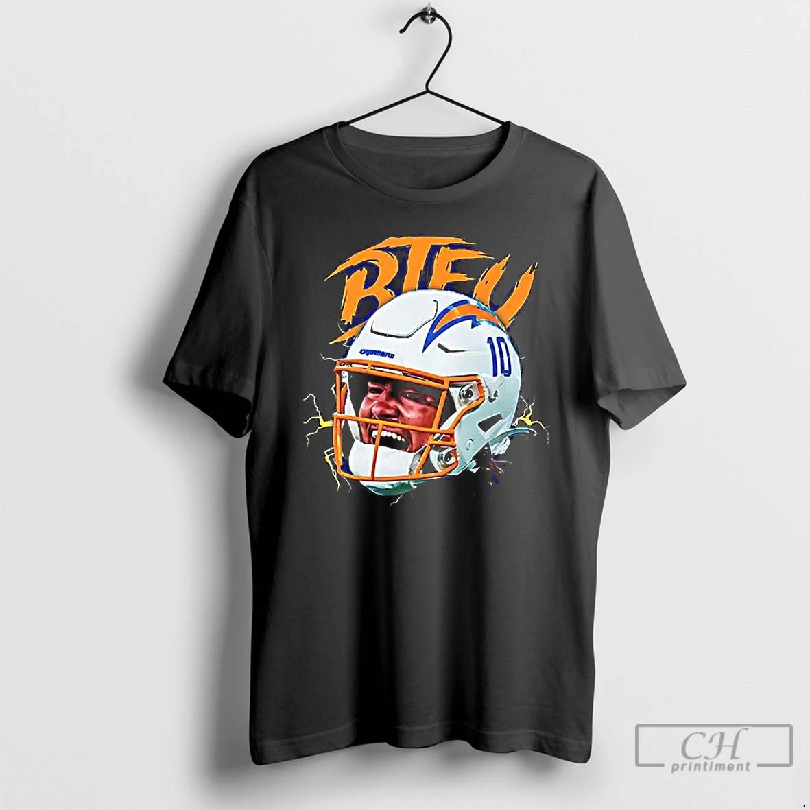 Classic La Chargers Justin Herbert Graphic Scream T Shirts