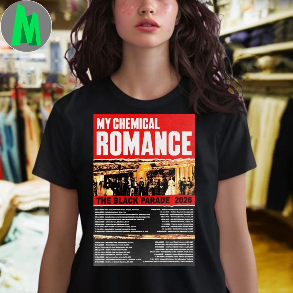 My Chemical Romance Tour The Black Parade 2026 Poster Shirt
