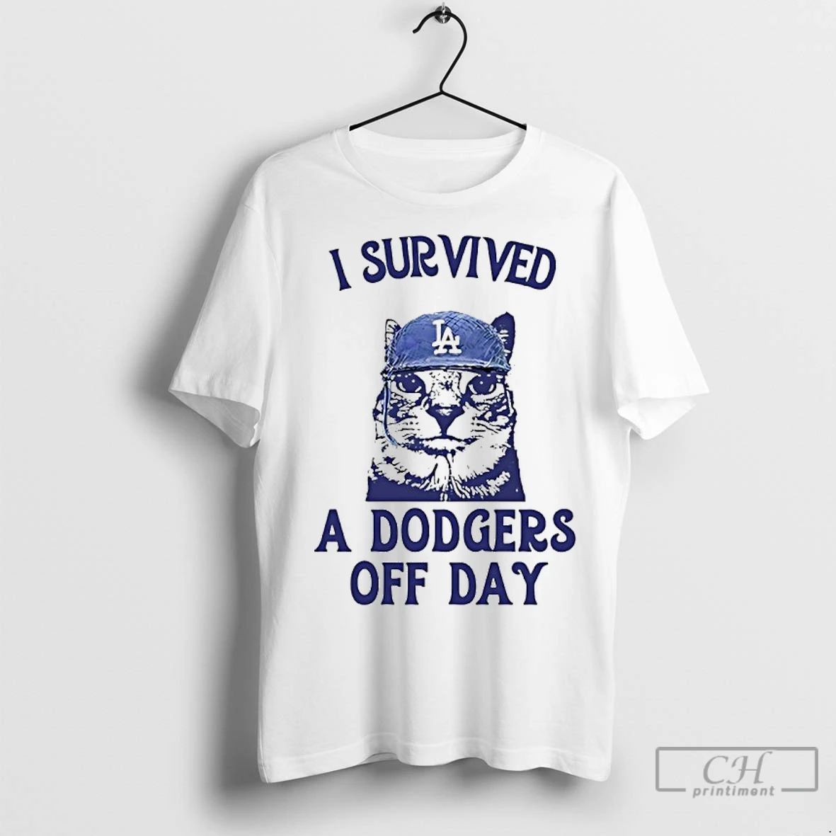 Premium I Survived A Dodgers Off Day Cat Meme