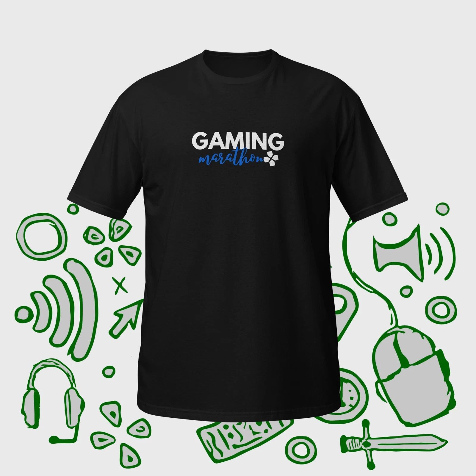Gaming Marathon Unisex T-Shirt For Video Game Fan, Gaming Shirt, Gamer Gift