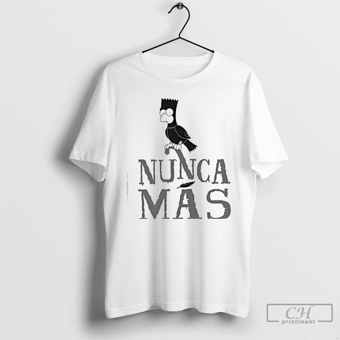 Classic Bart Simpson Crow Nunca Mas Spanish Text T Shirts