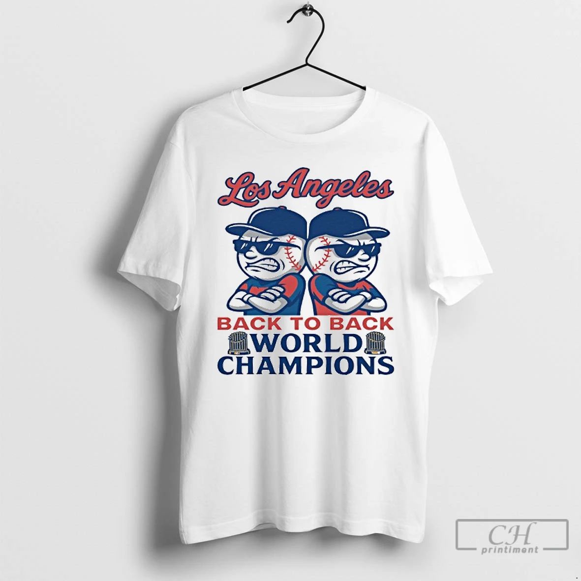 Premium Emoji Los Angeles Dodgers Back To Back World Champions T Shirts