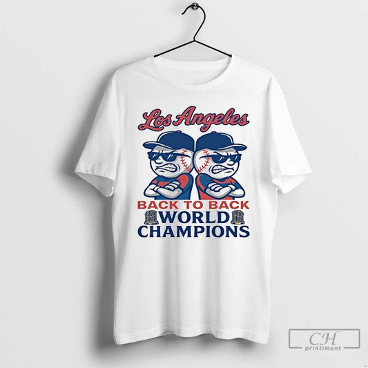 Premium Emoji Los Angeles Dodgers Back To Back World Champions T Shirts