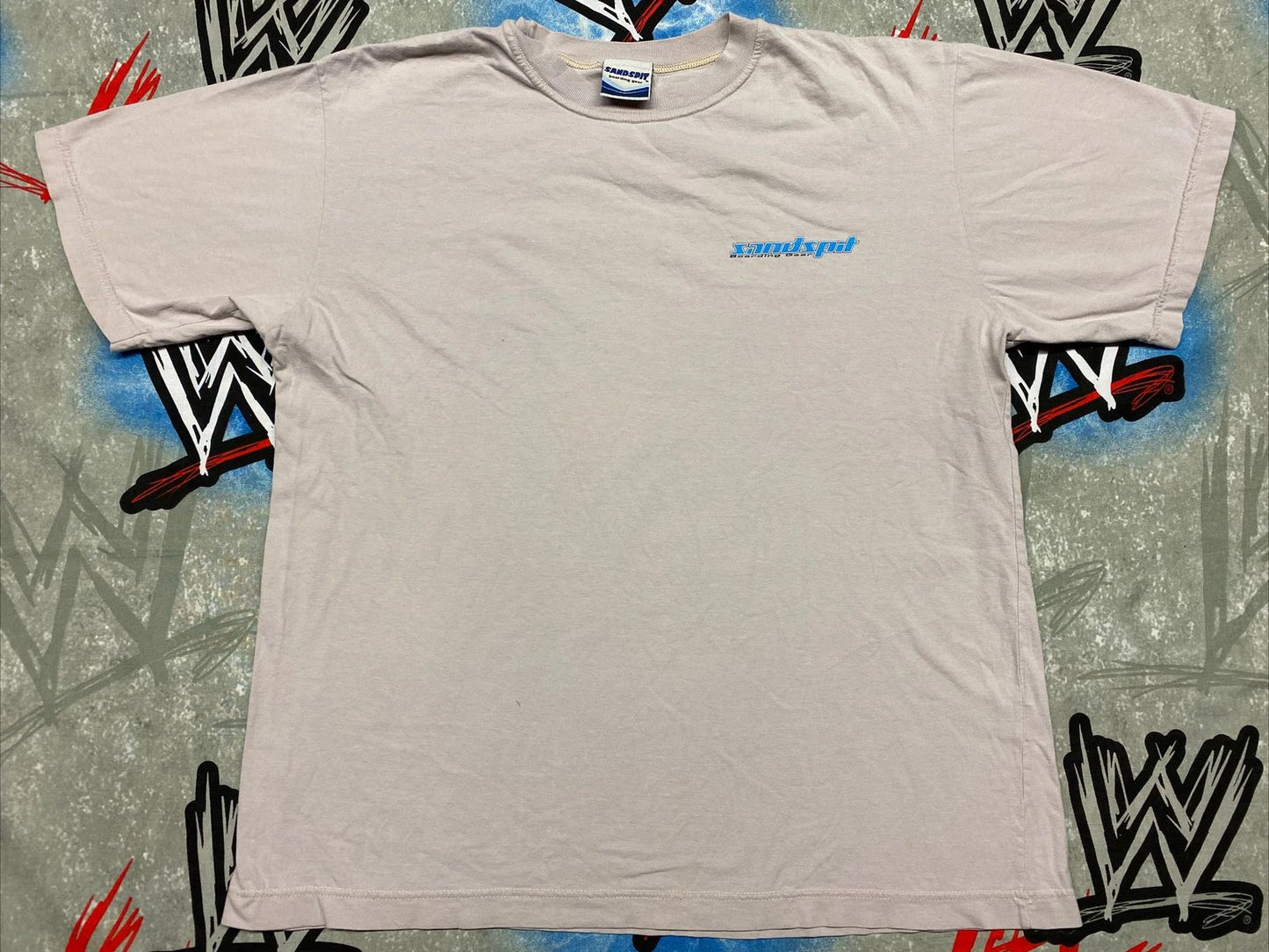 SandsPit 2001 Surf Boarding Gear T-Shirt L VTG Surfing Board Beach Gear
