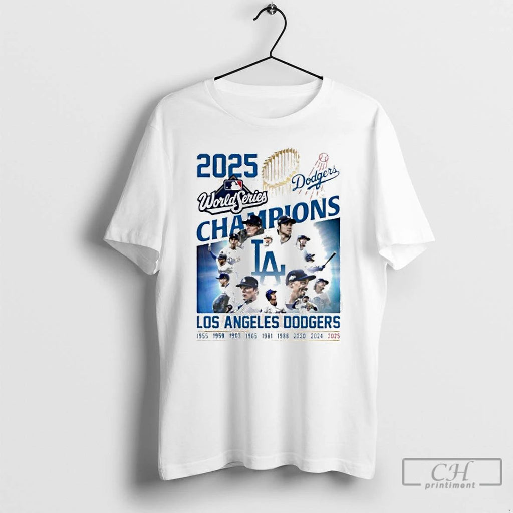 Premium 2025 World Series Champions Team Player Los Angeles Dodgers T Shirts