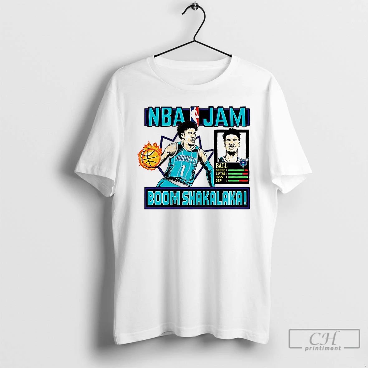 Premium Lamelo Ball Charlotte Hornets Nba Jam Boom Shakalaka T Shirts