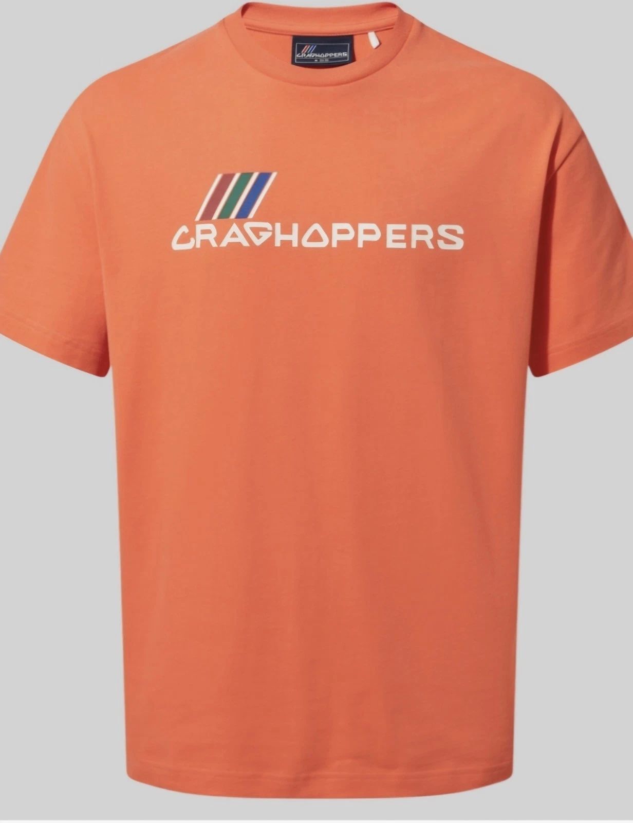 BNWT Craghoppers Mens Crosby T Shirt Coral Orange Size Medium £35