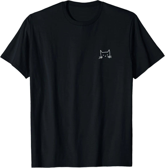 Small Cat Face Cat Lover Funny Cat Minimalist Subtle Cat T-Shirt unisex T-Shirt