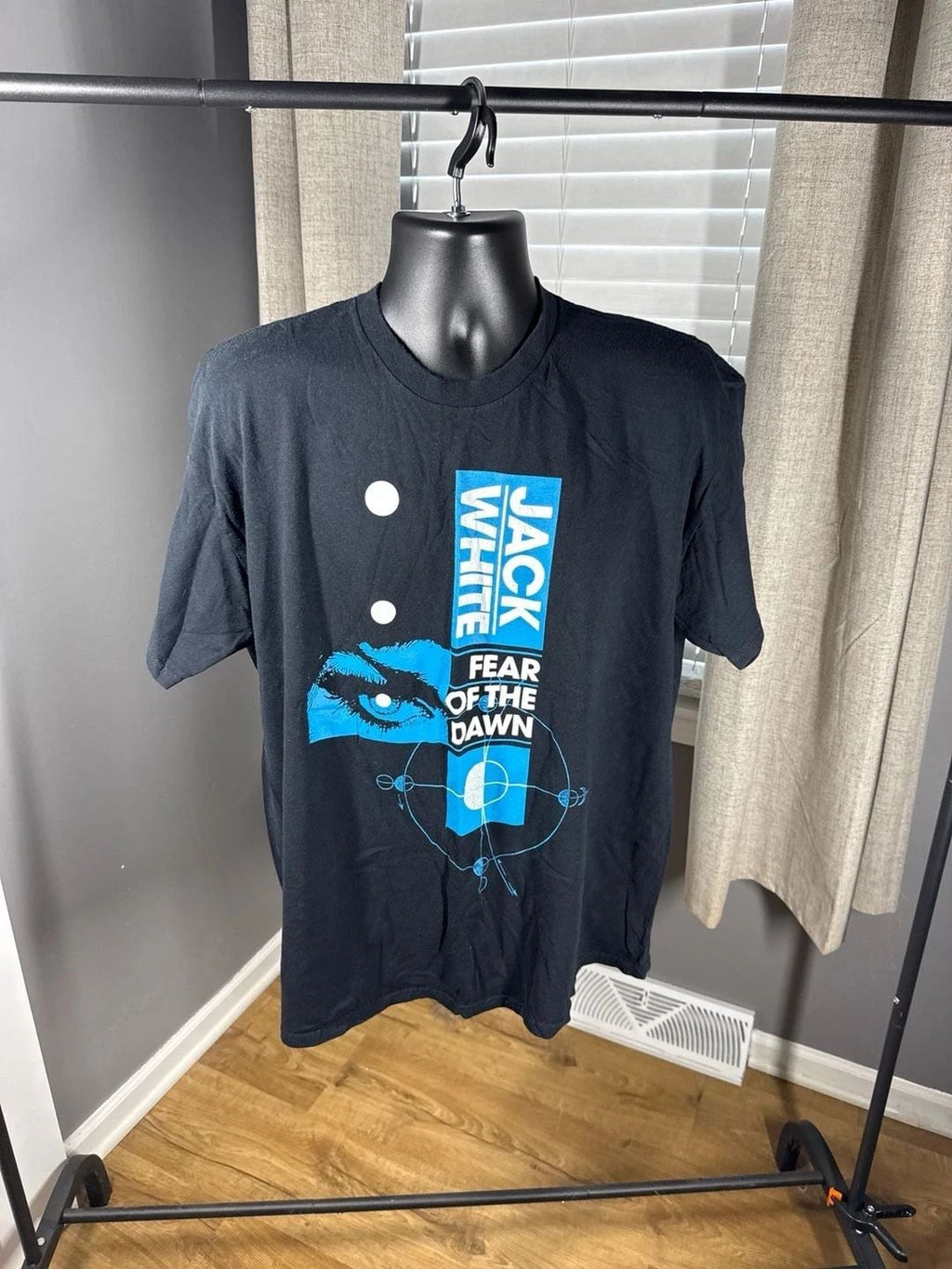 Jack White Fear of the Dawn Music Tour Graphic T-Shirt XL Black