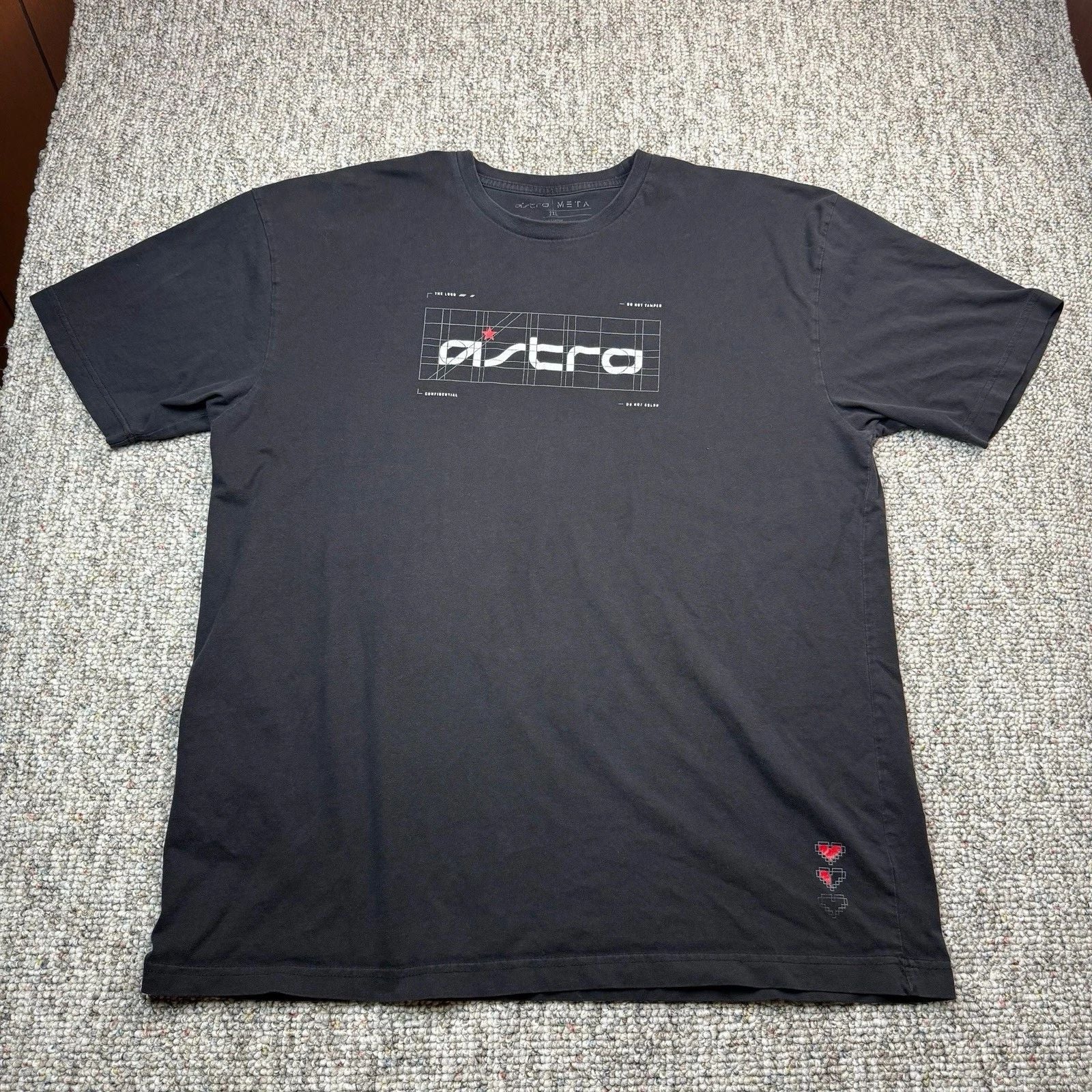 Meta Astro Gaming Shirt Mens 2XL Short Sleeve eSports Black
