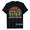 Vintage 1976 Birthday 50 Years Old of Being Awesome T-Shirt 50th Bday Tee Gift
