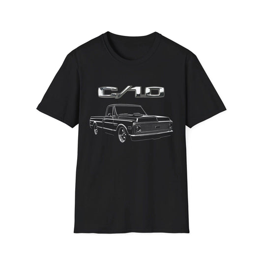 1971 Chevy C10 Truck Shirt | Classic C/10 Pickup Retro Line Art Tee
