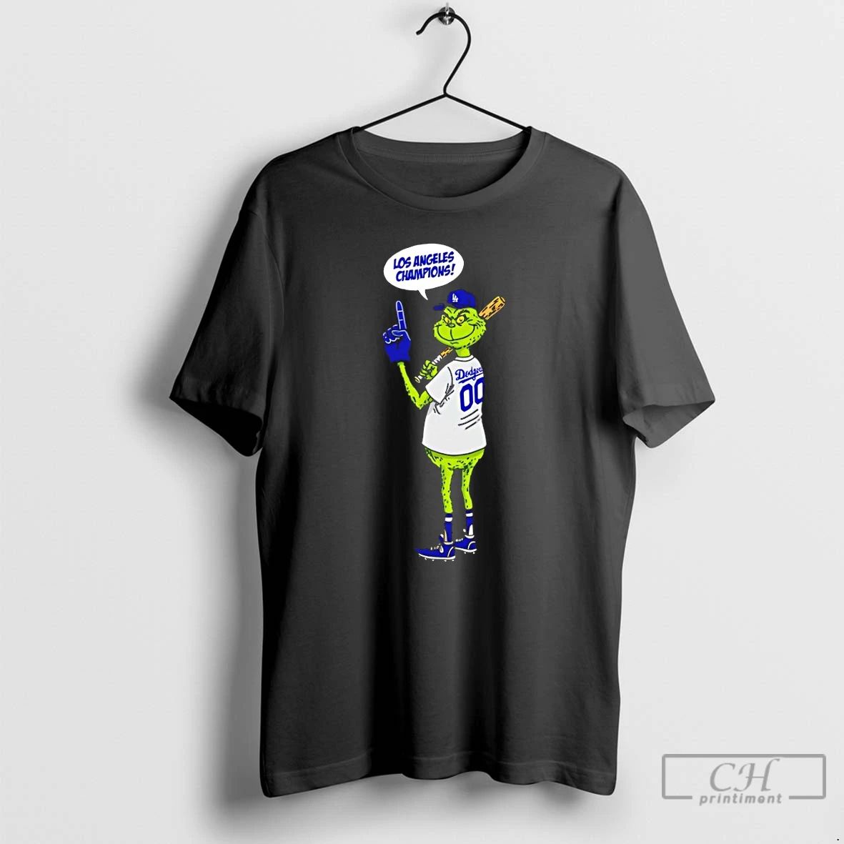 Premium Grinch Fan Of Los Angeles Dodgers Champions World Series 2025 Merry Christmas T Shirts