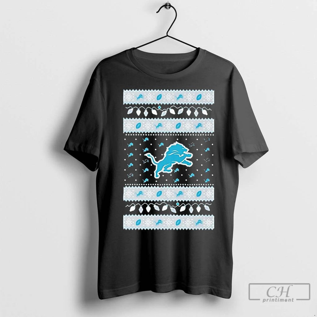 Premium Detroit Lions Ugly Christmas Light