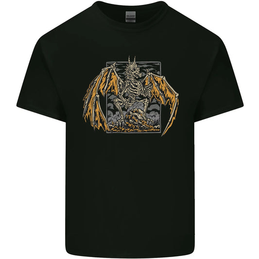 Devil Dragon Skeleton Fantasy Skull Demon Mens Light Cotton T-Shirt